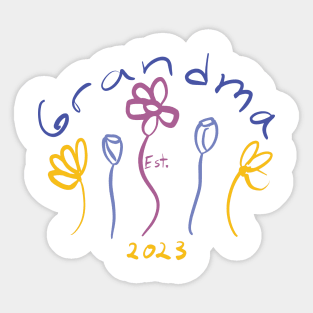 Grandma Established 2023 Sticker